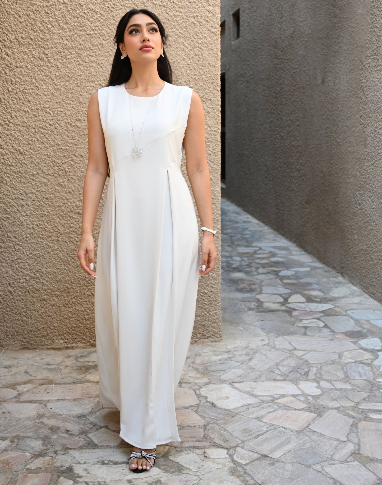 Cross Pleat Dress - Geelato Abaya